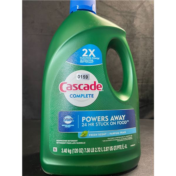 1 Large Jug of Cascade Complete Dishwasher Detergent - Fresh Scent w/ Dawn - 3.40kg - New