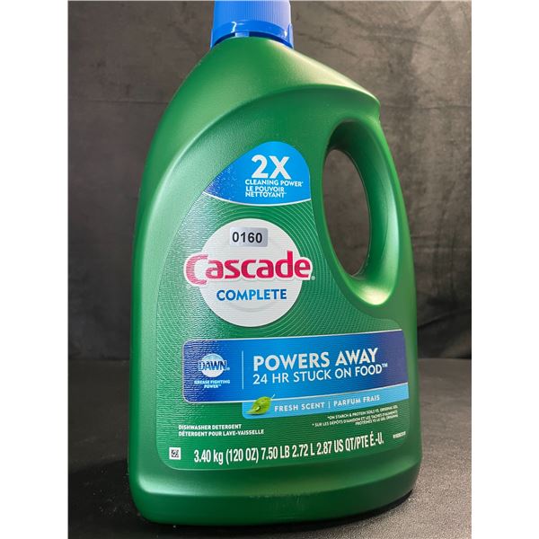 1 Large Jug of Cascade Complete Dishwasher Detergent - Fresh Scent w/ Dawn - 3.40kg - New