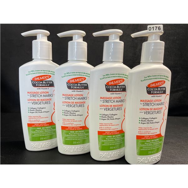 4 Palmer's Cocoa Butter Massage Lotions for Stretch Marks (250ml Each) - Brand New
