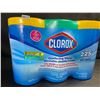 Image 1 : 1 3-Pack of Clorox 99.9% Disinfecting Wipes 225 Wipes Total - Fresh and Lemon Scent - New