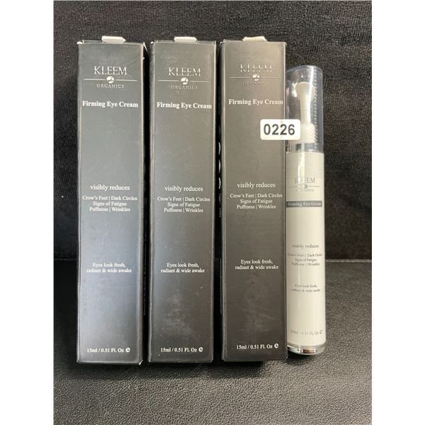 3 Boxes of Kleem Organics Firming Eye Creams (15ml) Reduces Puffiness/Dark Spots/Wrinkles - New