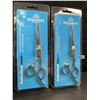 Image 1 : 2 Equinox Professional Series Razor Edge Hair Cutting Scissors (6.5" Overall Length) - New