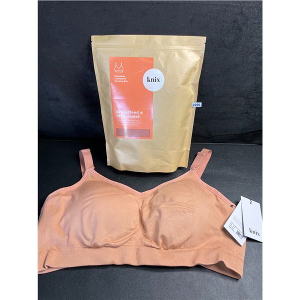 1 KNIX BlissFit Seamless Leakpoof Nursing Bra - Size XXL+ - Pink Ginger - New w/ Tags!