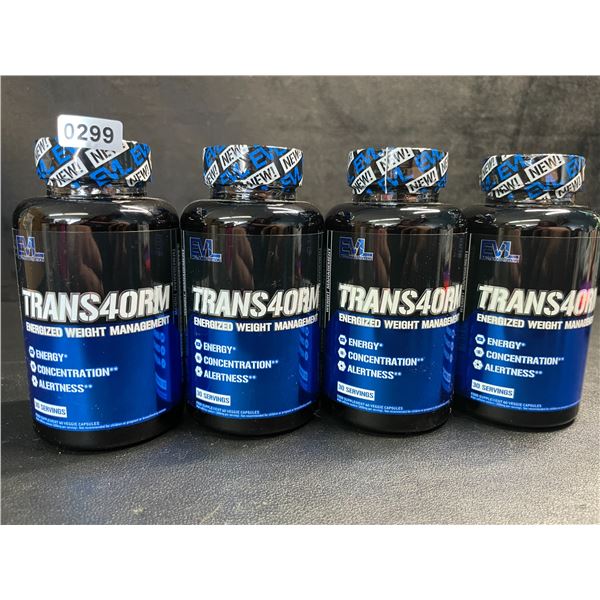 4 Bottles of Trans4orm Energized Weight Management Capsules - 60 Capsules Each - New