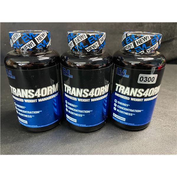 3 Bottles of Trans4orm Energized Weight Management Capsules - 60 Capsules Each - New