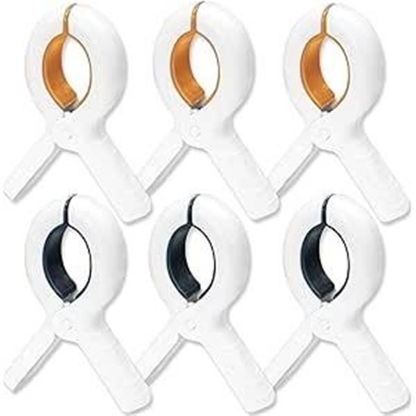 3 Boxes of Strong Beach Towel Clips/Clothes Pins - 6 Per Box/18 Total - New