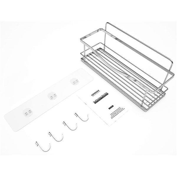 1 Kincmax Premium Shower Caddy/Adhesive Bathroom Shelf Organizer - Silver - New in Box