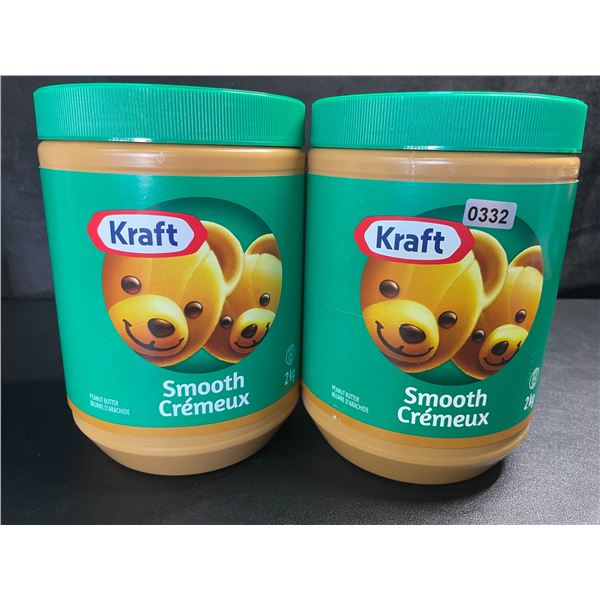 2 Kraft Smooth Peanut Butter - Large 2KG Jars - BB: AU 28/2025 - New Sealed