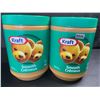 Image 1 : 2 Kraft Smooth Peanut Butter - Large 2KG Jars - BB: AU 28/2025 - New Sealed