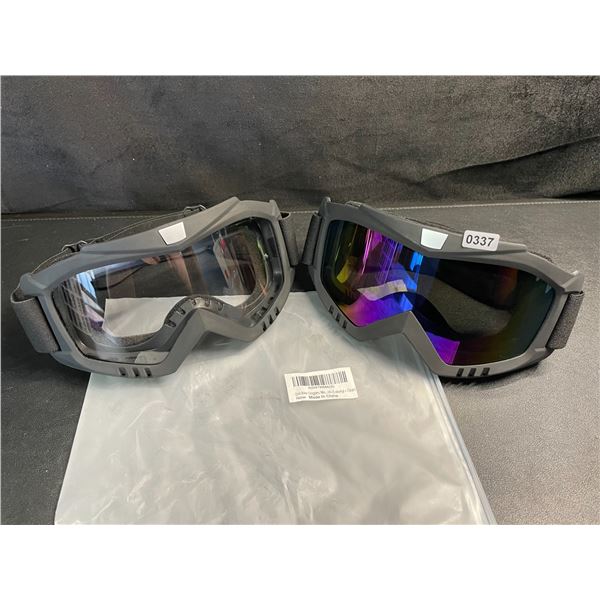 2-Pack of Adult Dirtbike/Motorcycle Goggles/ATV/Off-Roading Sport Goggles - New