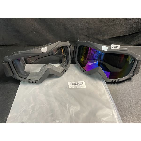 2-Pack of Adult Dirtbike/Motorcycle Goggles/ATV/Off-Roading Sport Goggles - New