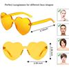 Image 2 : 4 Packs of Heart-Shaped Sunglasses/Party Sunglasses - 11 Colours Per Pack - New