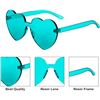 Image 5 : 4 Packs of Heart-Shaped Sunglasses/Party Sunglasses - 11 Colours Per Pack - New
