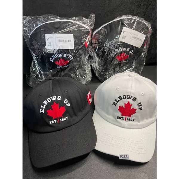 4 "Elbows Up" Canada Hats/Baseball Caps - Brand New