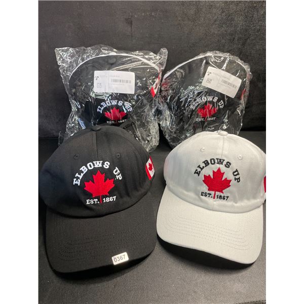 4 "Elbows Up" Canada Hats/Baseball Caps - Brand New