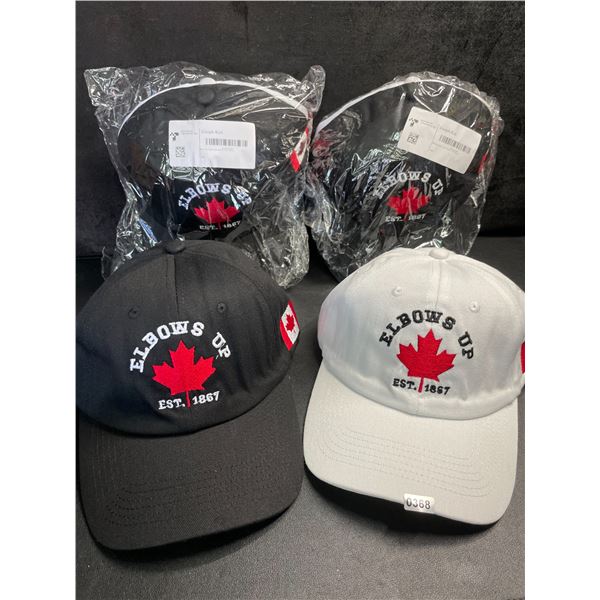 4 "Elbows Up" Canada Hats/Baseball Caps - Brand New