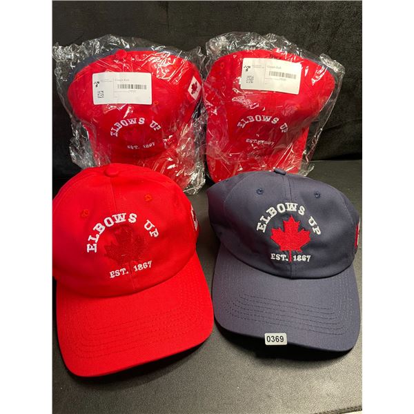 4 "Elbows Up" Canada Hats/Baseball Caps - Brand New