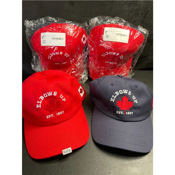 4 "Elbows Up" Canada Hats/Baseball Caps - Brand New