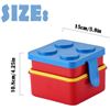 Image 4 : 1 Bento Lunch Box/Stackable Lunch Box Set- Lego-Block Style Design - Brand New