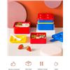 Image 7 : 1 Bento Lunch Box/Stackable Lunch Box Set- Lego-Block Style Design - Brand New