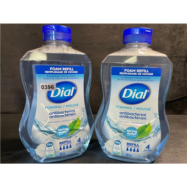 2 Dial Antibacterial Foaming Hand Soap Refills; Spring Water Scent (887ml Each) - New