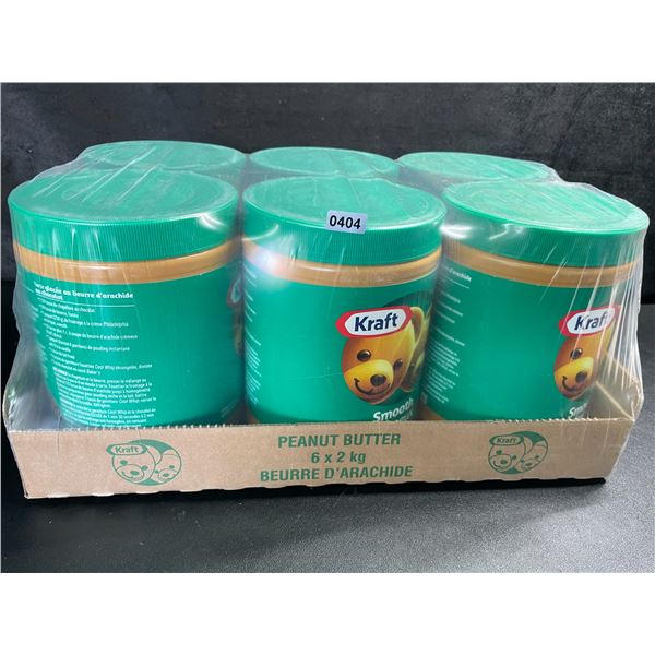 1 Case of 6 x 2KG Jars of Kraft Smooth Peanut Butter; Exp AU28/2025 - New