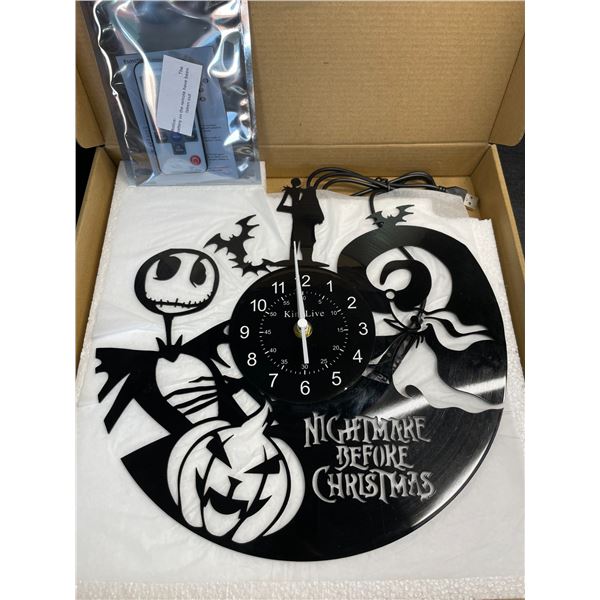 1 Nightmare Before Christmas LED Wall Clock with Remote - Brand New