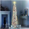 Image 6 : 1 5FT Tall Pop-Up Christmas Tinsel Tree; Collapsible Artificial Tree w/ LED Lights - New in Box