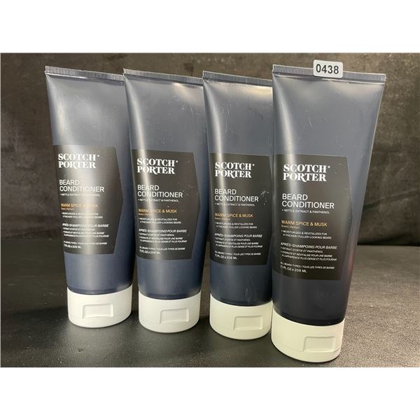 4 Scotch Porter Hydrate & Nourish Beard Conditioner for Dull/Dry Coarse Beards - 209ml each - New