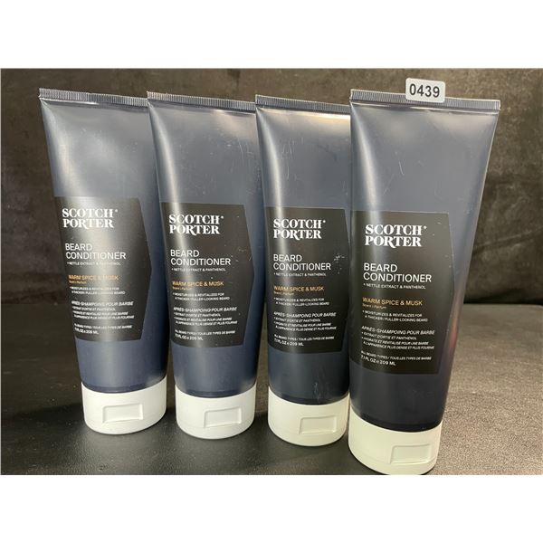 4 Scotch Porter Hydrate & Nourish Beard Conditioner for Dull/Dry Coarse Beards - 209ml each - New
