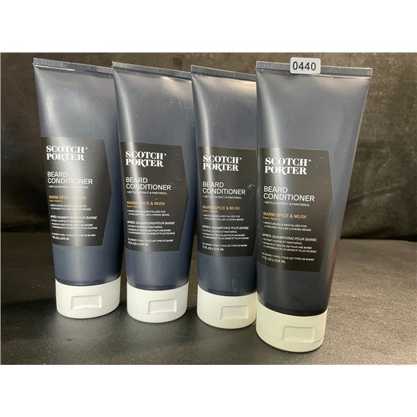 4 Scotch Porter Hydrate & Nourish Beard Conditioner for Dull/Dry Coarse Beards - 209ml each - New