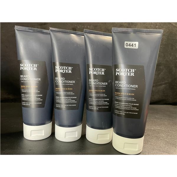 4 Scotch Porter Hydrate & Nourish Beard Conditioner for Dull/Dry Coarse Beards - 209ml each - New