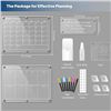 Image 3 : 1 Danoni Acrylic Monthly & Weekly Calendar Board Set For Fridge/Wall - Large 16" x 12" Size - New