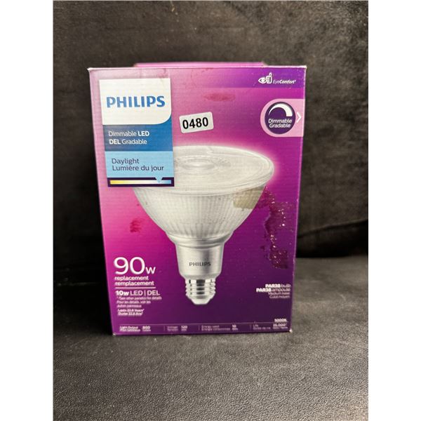 1 Phillips 90w Par38 Dimmable LED Bulb - Daylight - New