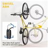 Image 2 : 1 Swivel Arm Flush Mount Bicycle Storage Rack with Tire Stop - Wall Mounted - New