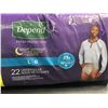 Image 2 : Depends Night Defense Adult Incontinence Underwear for Men; Size Large (22 Pack) - New