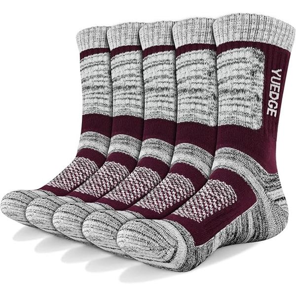 5-Pack of Yuedge Cushion Comfort Athletic Socks for Men; Moisture Wicking Workout Socks - New