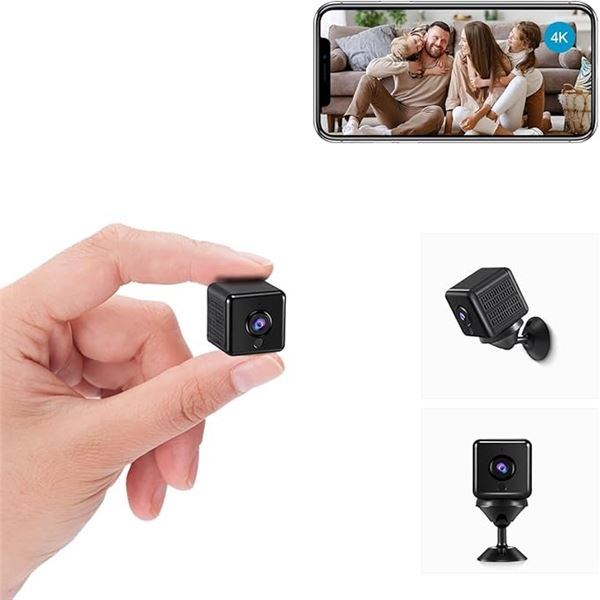 1 A18 4K HD Mini Wifi Home Security Camera/Hidden Spy "Nanny Cam" w/ App Control - Brand New!