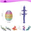 Image 4 : 6-Pack of 3D Printed Dragon Eggs with Dragon Inside - Assorted Colours - Brand New
