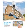 Image 10 : 1 Solar Powered 2K Wireless Home Security Camera for Outdoors; PTZ, Night Vision, App - New Sealed