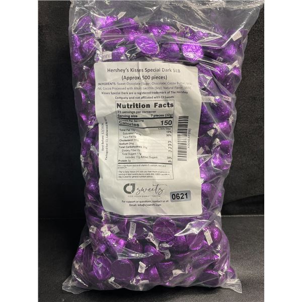 5LB Bag of Hershey's Kisses Special Dark Chocolates (Approx. 500 Pieces) BB:12/2026