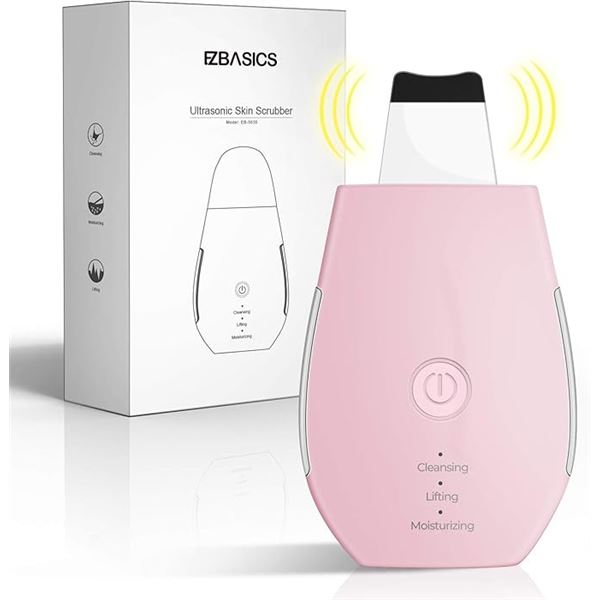 1 Ultrasonic Skin Scrubber Device/Skin Spatula for Exfoliating/Blackheads/Deep Cleansing - New