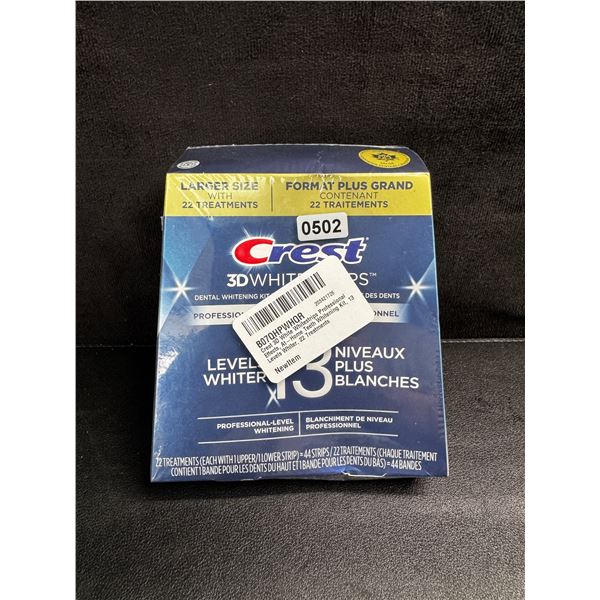 1 Box of Crest 3D White Strips 22 Treatments - New