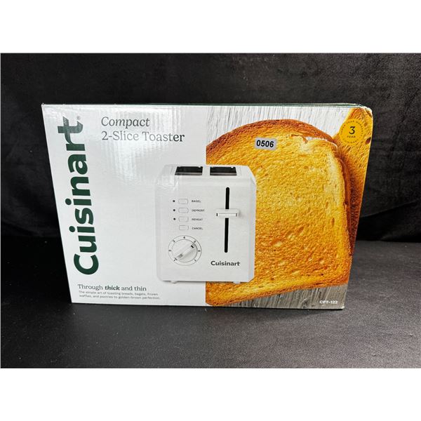 1 Cuisinart Compact 2-Slice Thick and Thin Toaster - New