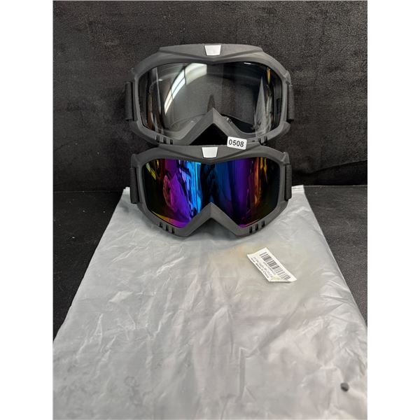 1 2-Pack of Outdoor Riding Goggles for Bikes/ATV/Quad/etc Clear and Polarized - New