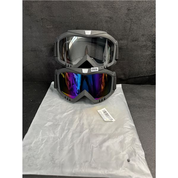 1 2-Pack of Outdoor Riding Goggles for Bikes/ATV/Quad/etc Clear and Polarized - New