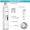 Image 4 : 1 Electric Pet Nail Trimmer w/ LED Light; Low-Noise/Painless Pet Grooming Tool; Rechargeable - New