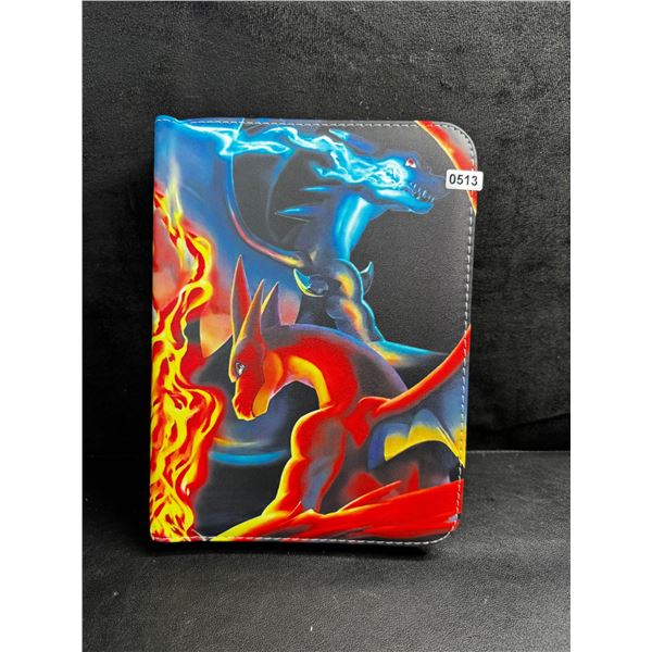 1 Leather Trading Card Game Binder - Stores 200-400 Cards Includes 6 Metal Trading Cards - New