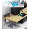 Image 9 : 1 Double Layer Desk Clamp Power Strip Bar w/ 18W Fast Charge Station; 10 Outlets; 6Ft Cord - NEW
