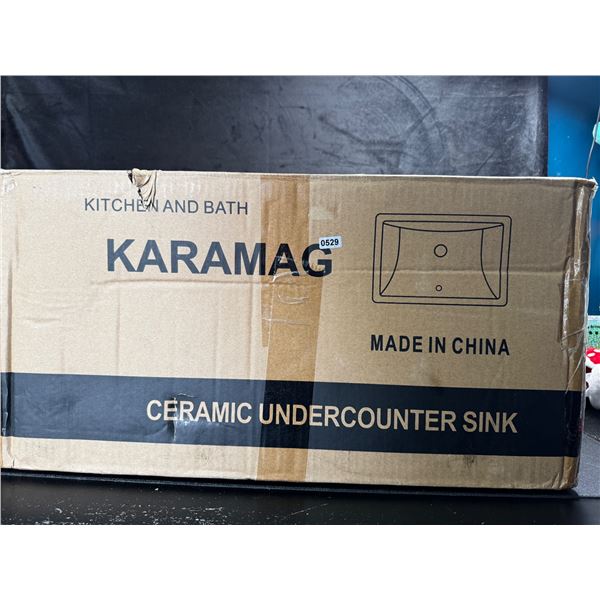 1 Karamag Kitchen and Bathroom Ceramic Under Counter Sink - New